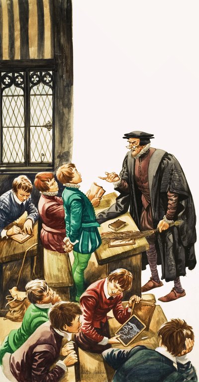 The Wonderful Story of Britain: At School in Tudor Times by Peter Jackson